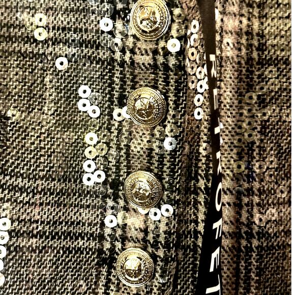 Retrofete - Haddy Sequin Vest - Grey Plaid (XS) - Picture 7 of 9